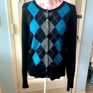 Cashmere argyle sweater